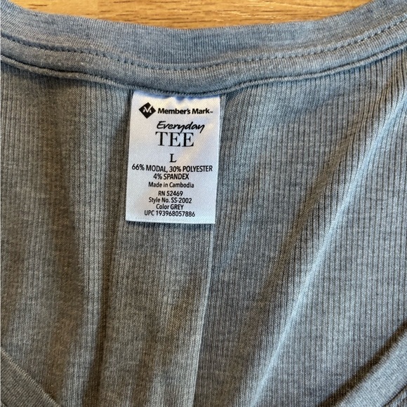 Members Mark Everyday Tee Grey High Lo Tunic Women’s Large - Picture 6 of 8